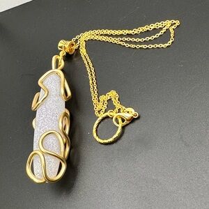 MATTE LILAC BOTSWANA NATURAL NECKLACE 18”